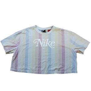 NIKE. Rainbow cropped summer tee. Womens 1X